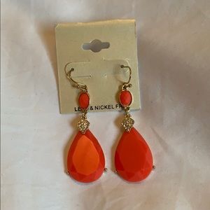 Coral Drop Earrings